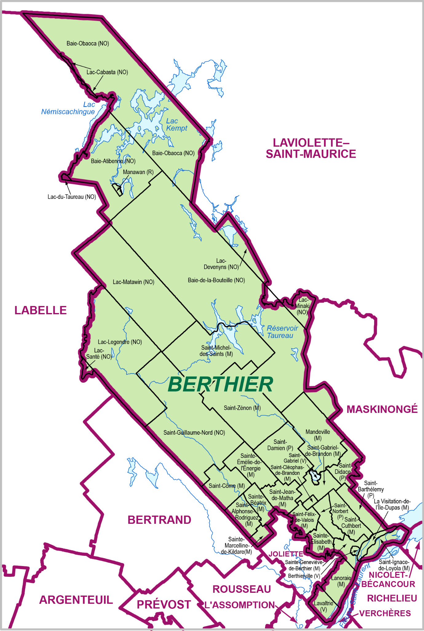 Territoire de la circonscription de Berthier